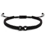 Bracelet tressé initiale f