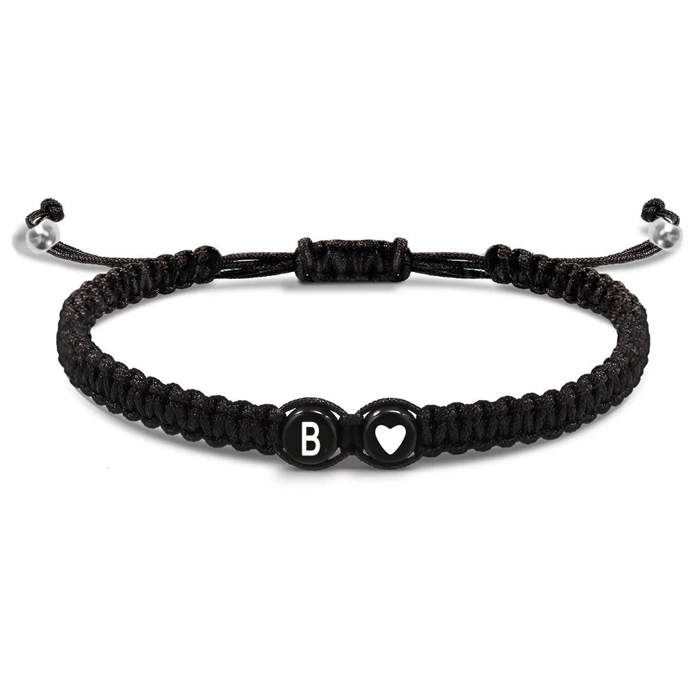 Bracelet tressé initiale b