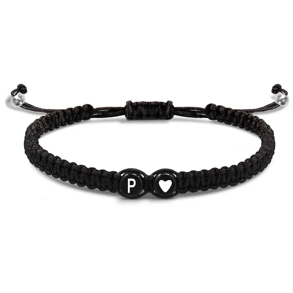 Bracelet tressé initiale p
