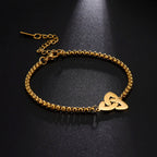 Bracelet Triquetra Noeud de la Trinité Irlandais or