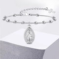 Bracelet Vierge Marie Gourmette Chrétienne argent