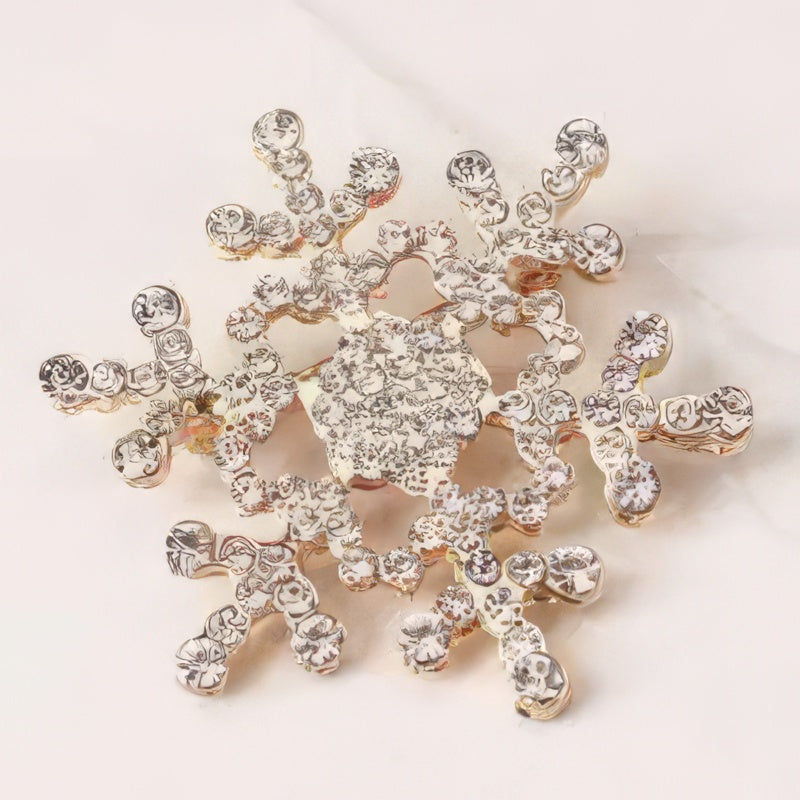 Broche Flocon de Neige Hiver Femme