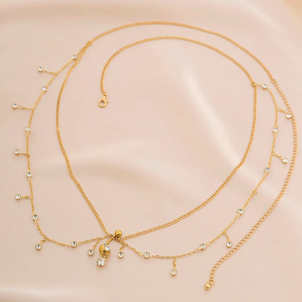 Chaîne de hanche et nombril - bijou de taille et ventre pour femme 