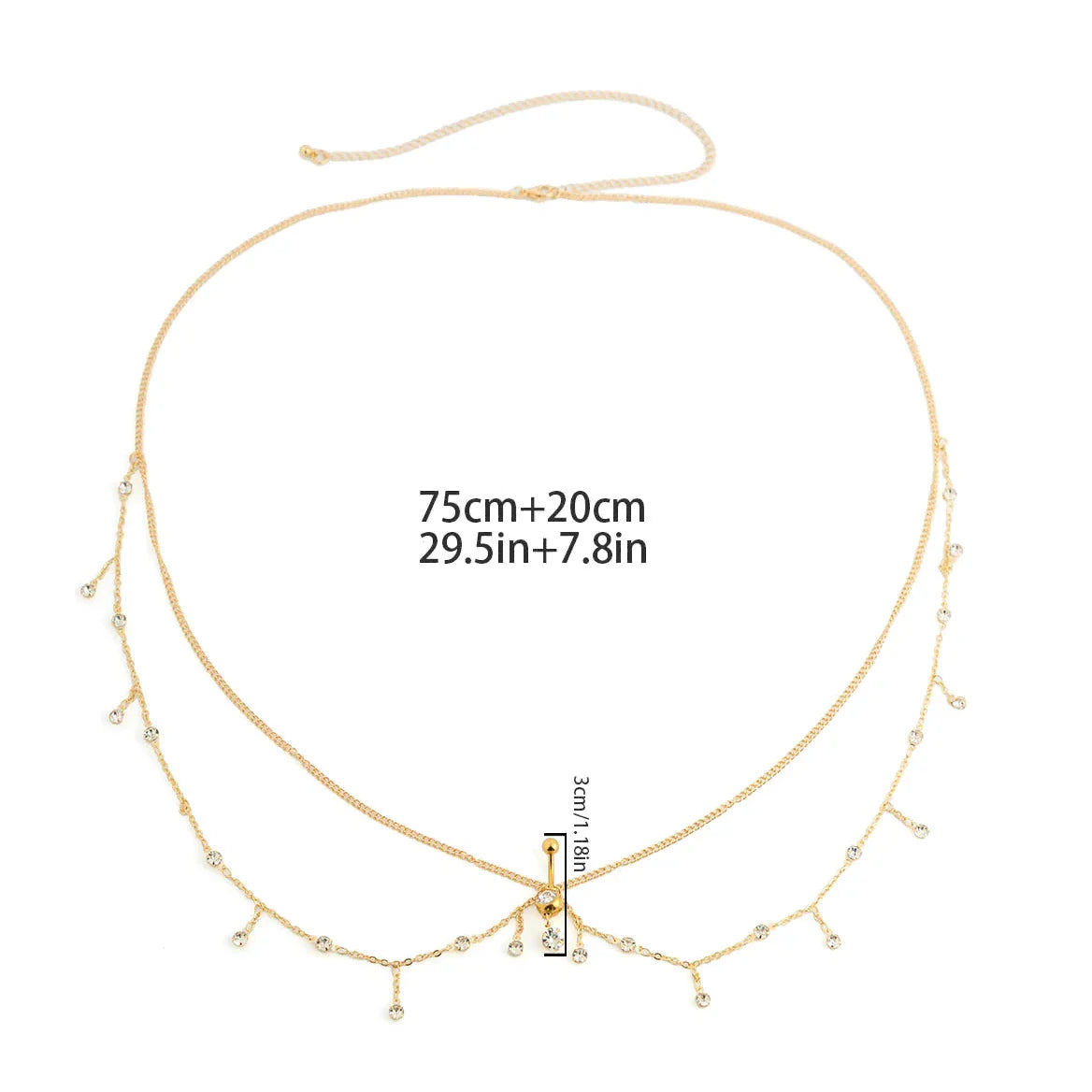 Chaîne de hanche et nombril - bijou de taille et ventre pour femme