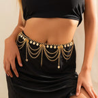Chaîne de hanche style oriental - bijou de taille et ventre pour femme or