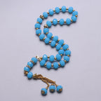 Chapelet musulman élégant - Tasbih islamique 33 perles turquoise