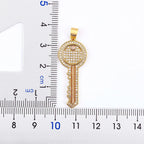 Collier ajustable avec pendentif clef