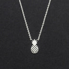 Collier Ananas Or & Argent pour Femme argent