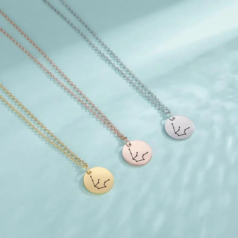 Collier avec Pendentif Constellation Signe du Zodiaque