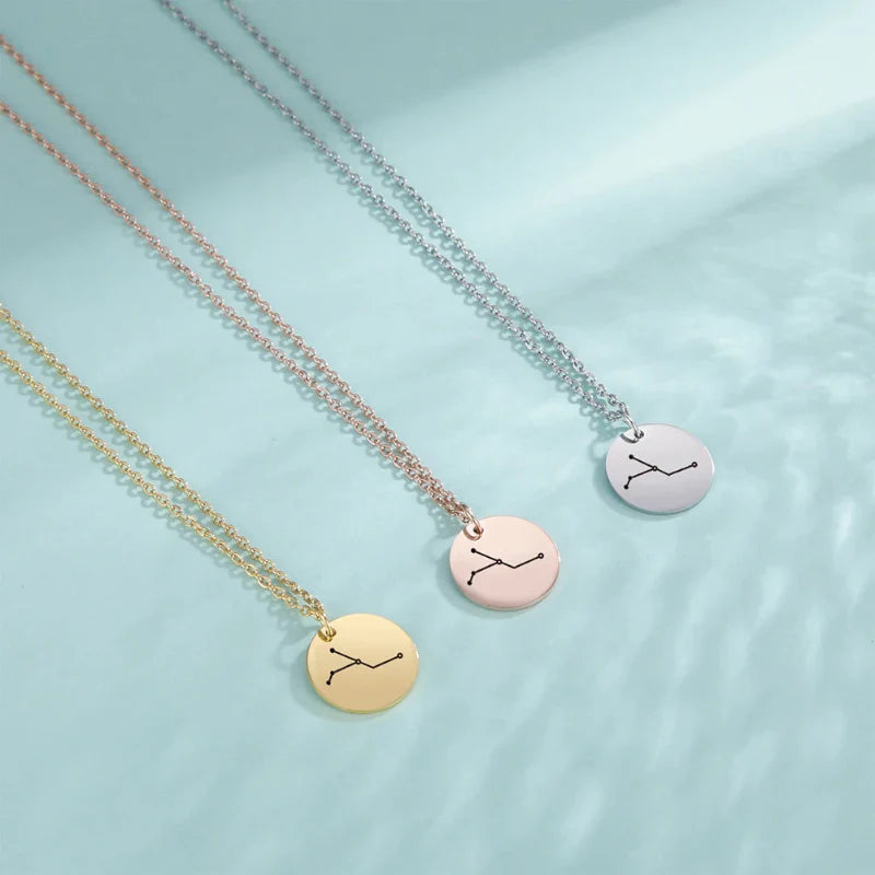 Collier avec Pendentif Constellation Signe du Zodiaque