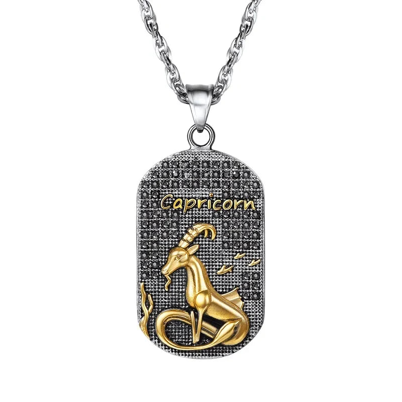 Collier avec Pendentif de Style Signe du Zodiaque Astrologique