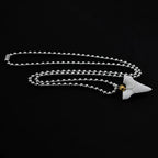 Collier avec Pendentif Dent de Requin Blanche