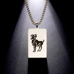 Collier avec Pendentif Elégant Signe du Zodiaque Astrologique