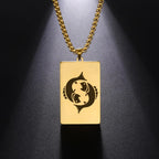 Collier avec Pendentif Elégant Signe du Zodiaque Astrologique