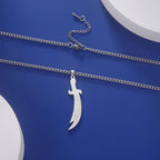 Collier avec pendentif épée d'Ali Zulfikar arabe islam musulman argent