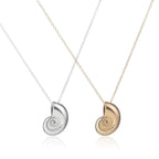 Collier avec Pendentif Coquillage Escargot pour Homme or