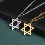 Collier avec Pendentif Etoile de David or
