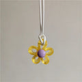 Collier avec Pendentif Fleur Colorée beige