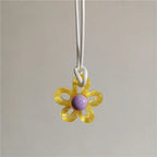 Collier avec Pendentif Fleur Colorée beige