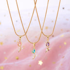 Collier avec Pendentif Fleur de Tulipe en Zircon vert
