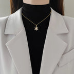 Collier avec Pendentif Flocon de Neige en Cristal