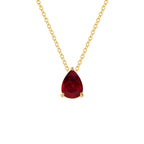 Collier avec Pendentif Goutte d'Eau en Zircon Pierre de Naissance