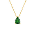 Collier avec Pendentif Goutte d'Eau en Zircon Pierre de Naissance
