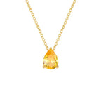 Collier avec Pendentif Goutte d'Eau en Zircon Pierre de Naissance