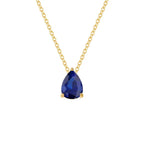 Collier avec Pendentif Goutte d'Eau en Zircon Pierre de Naissance
