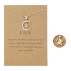 Collier avec Pendentif Lune en Strass Pierre de Naissance