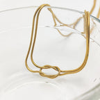Collier avec Pendentif Noeud Minimaliste or