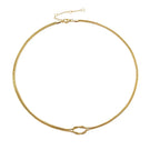 Collier avec Pendentif Noeud Minimaliste or