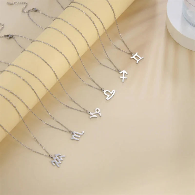 Collier avec Pendentif Dorés Signe du Zodiaque