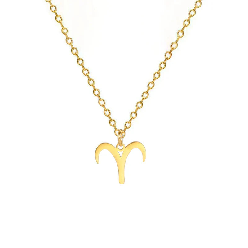 Collier avec Pendentif Dorés Signe du Zodiaque