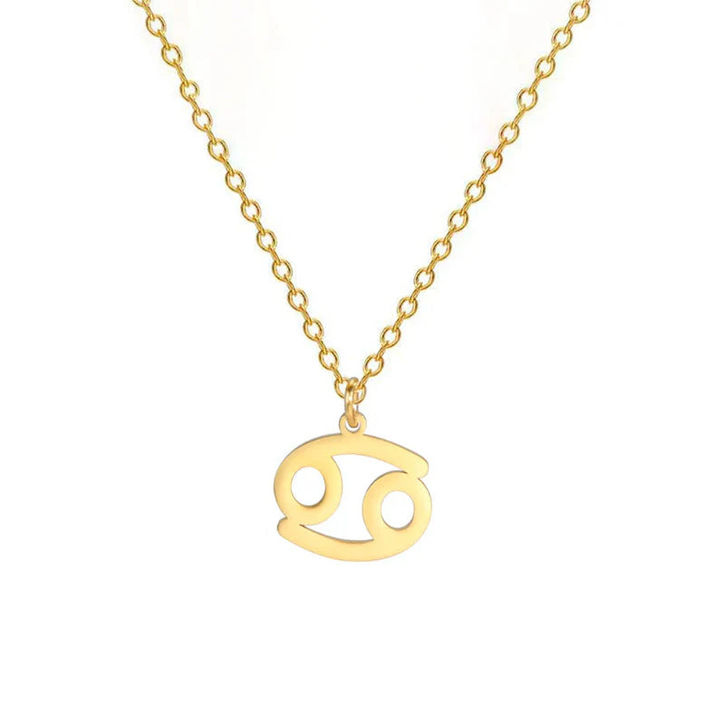 Collier avec Pendentif Dorés Signe du Zodiaque