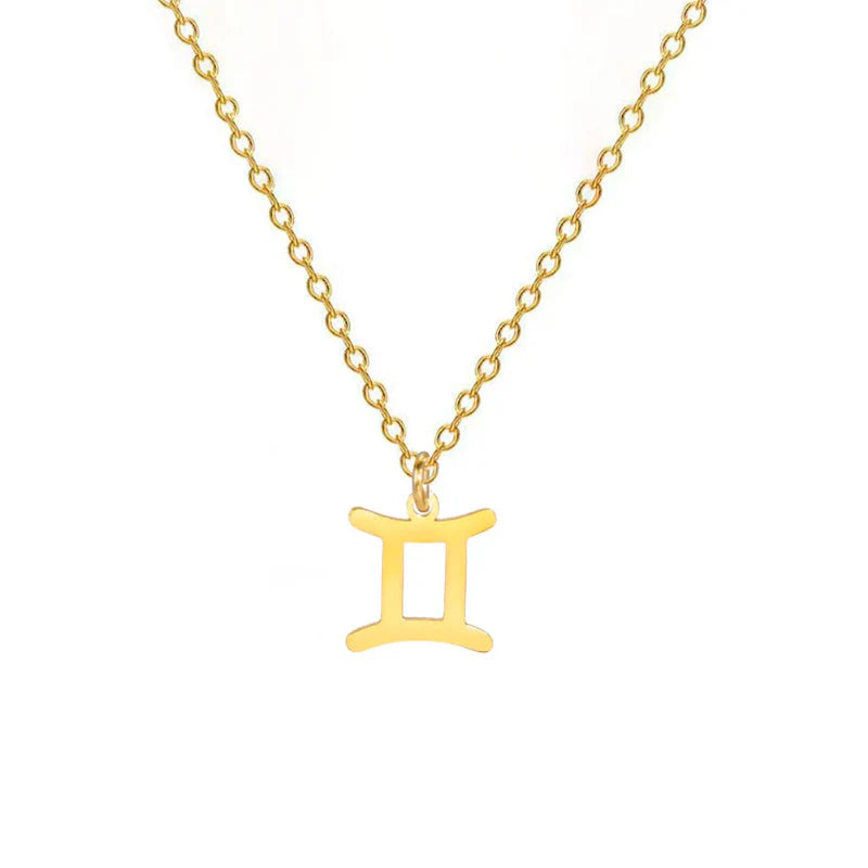 Collier avec Pendentif Dorés Signe du Zodiaque