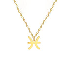 Collier avec Pendentif Dorés Signe du Zodiaque