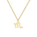 Collier avec Pendentif Dorés Signe du Zodiaque