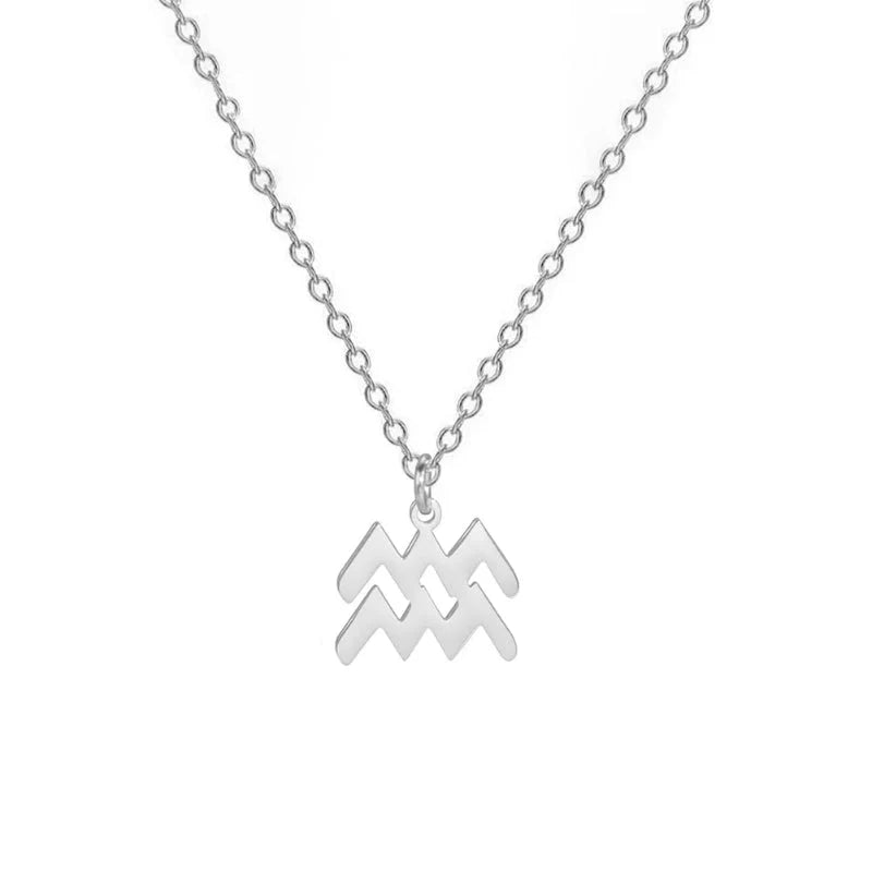 Collier avec Pendentif Dorés Signe du Zodiaque
