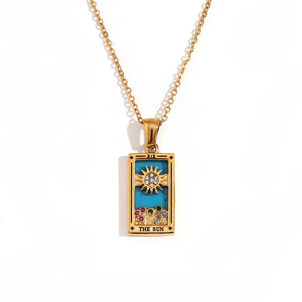 Collier avec Pendentif Tarot