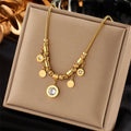 Collier avec Pendentifs en Zircon