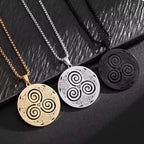 Collier Celtique Pendentif Triskel Viking Homme Femme Nordique
