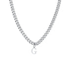Collier homme avec pendentif personnalisé initiale  g