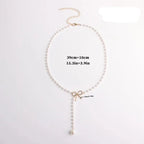Collier de Perles avec Pendentif Noeud