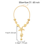 Collier en Y coquillage et étoile de mer