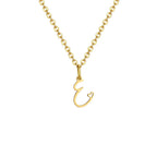 Collier femme avec pendentif initiale lettre et coeur