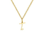 Collier femme avec pendentif initiale lettre et coeur t