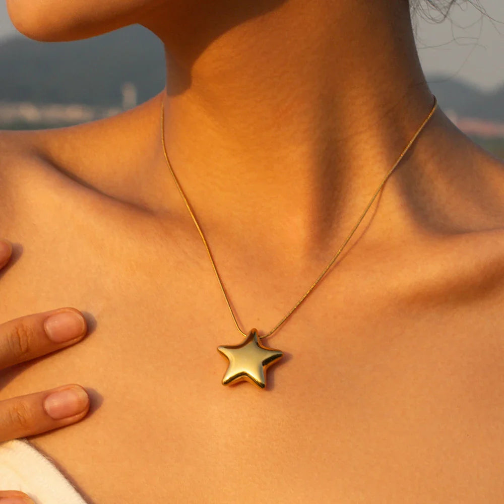 Collier Femme Pendentif Etoile or