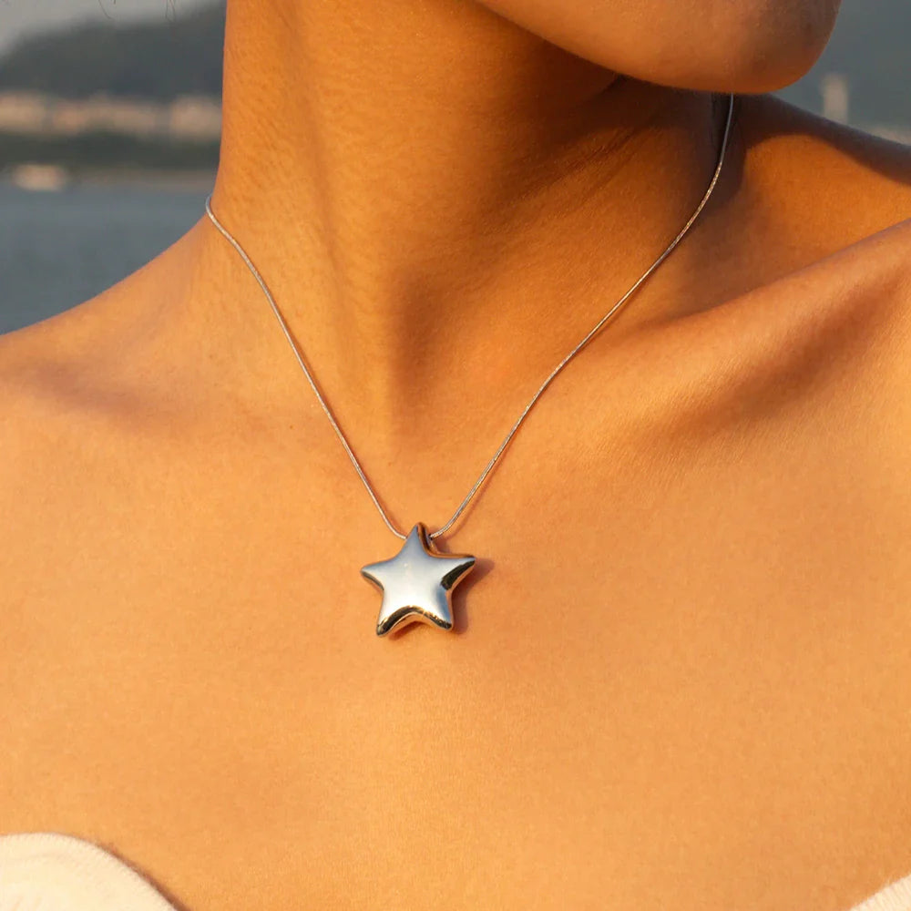 Collier Femme Pendentif Etoile argent