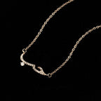 Collier Islam Femme Musulman Arabe or rose